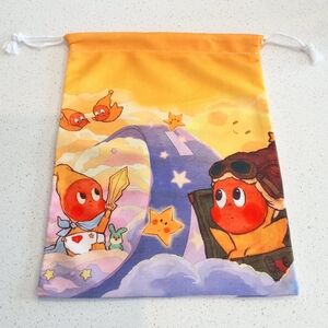 Twinkle Twinkle Starry Sky Large Double Sided Drawstring Storage Pouch, New